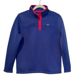 NWT Vineyard Vines Girls Snap Quilted Channel Placket Pullover size Large(14)